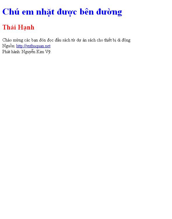 Bìa truyện Chú em nhặt được bên đường