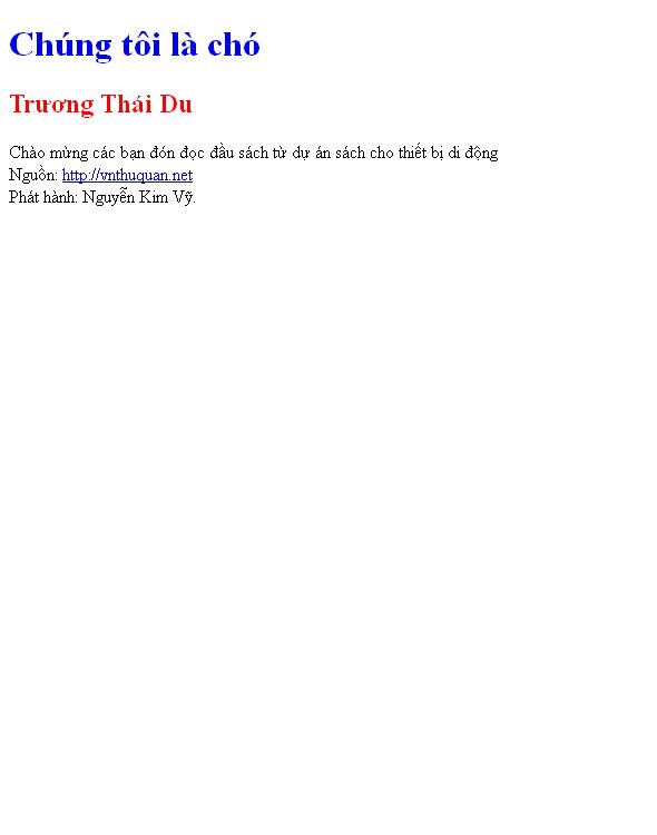 Bìa truyện Chúng tôi là chó