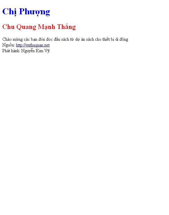 Bìa truyện Chị Phượng