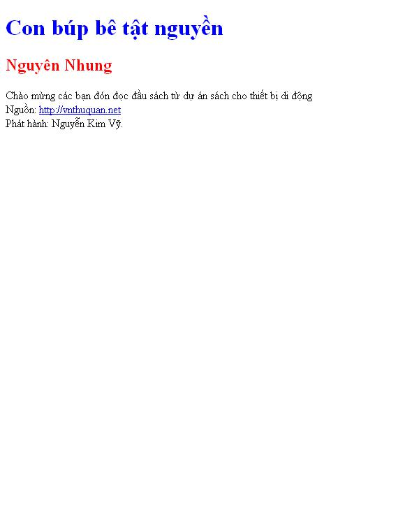 Bìa truyện Con búp bê tật nguyền