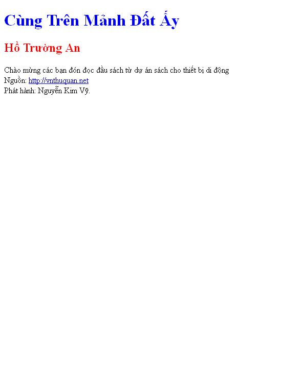 Bìa truyện Cùng Trên Mảnh Đất Ấy