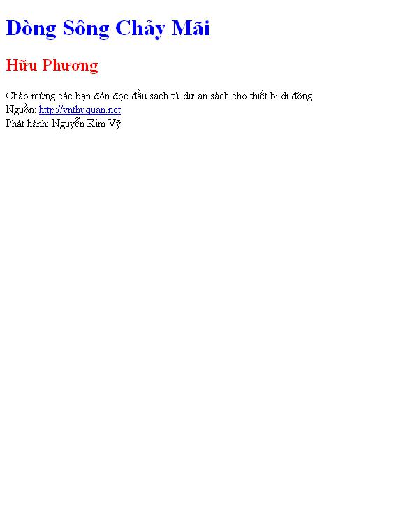 Bìa truyện Dòng Sông Chảy Mãi