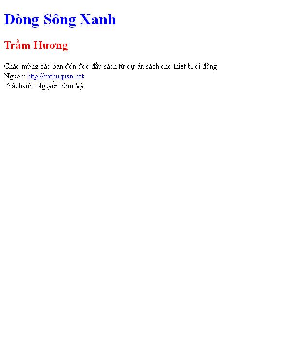 Bìa truyện Dòng Sông Xanh