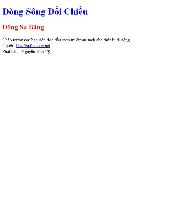 Bìa truyện Dòng Sông Đổi Chiều