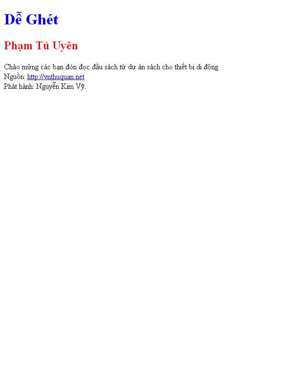 Bìa truyện Dễ Ghét