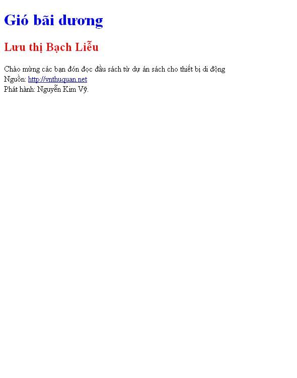 Bìa truyện Gió bãi dương