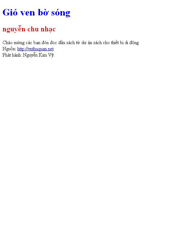 Bìa truyện Gió ven bờ sóng