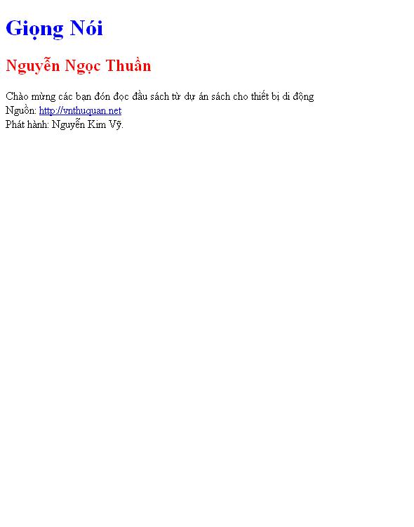 Bìa truyện Giọng Nói