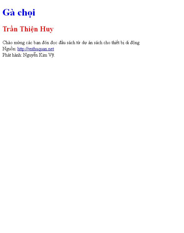 Bìa truyện Gà chọi