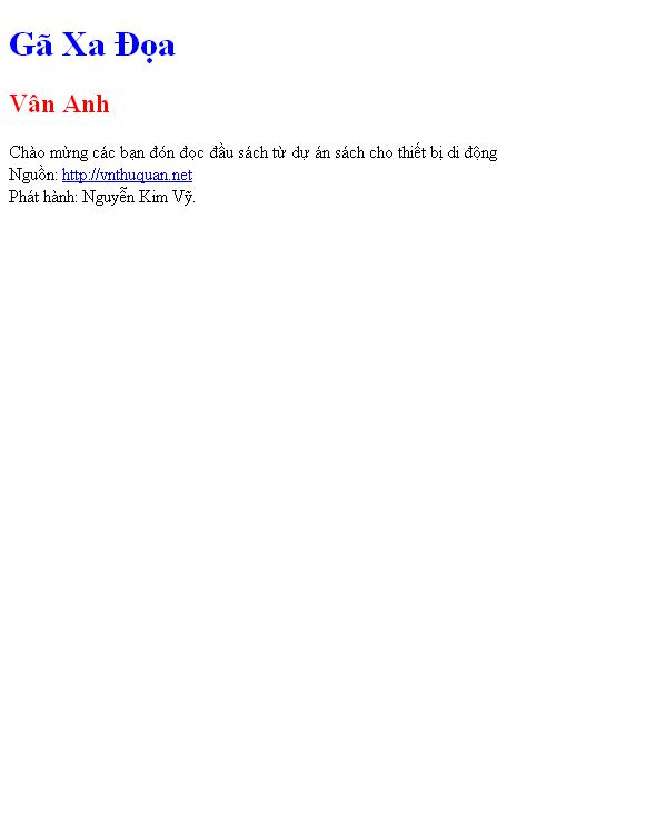 Bìa truyện Gã Xa Đọa