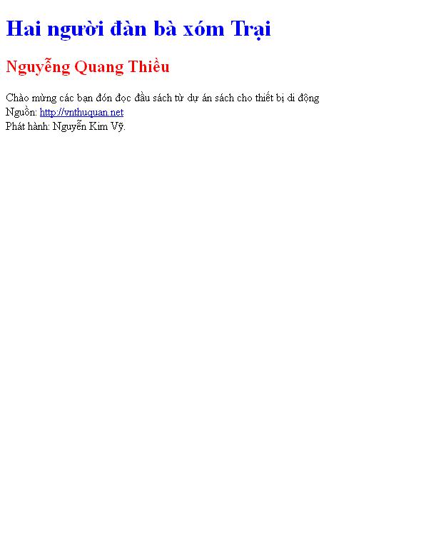 Bìa truyện Hai người đàn bà xóm Trại