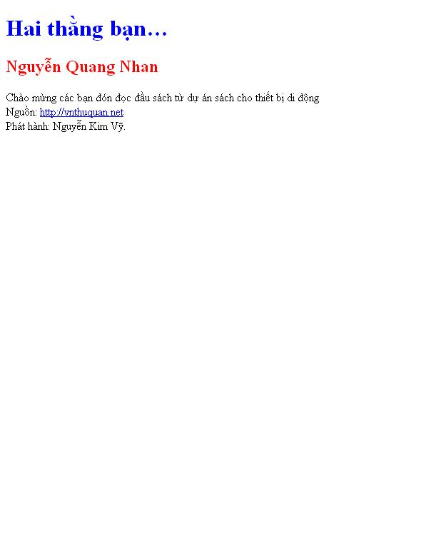 Bìa truyện Hai thằng bạn…