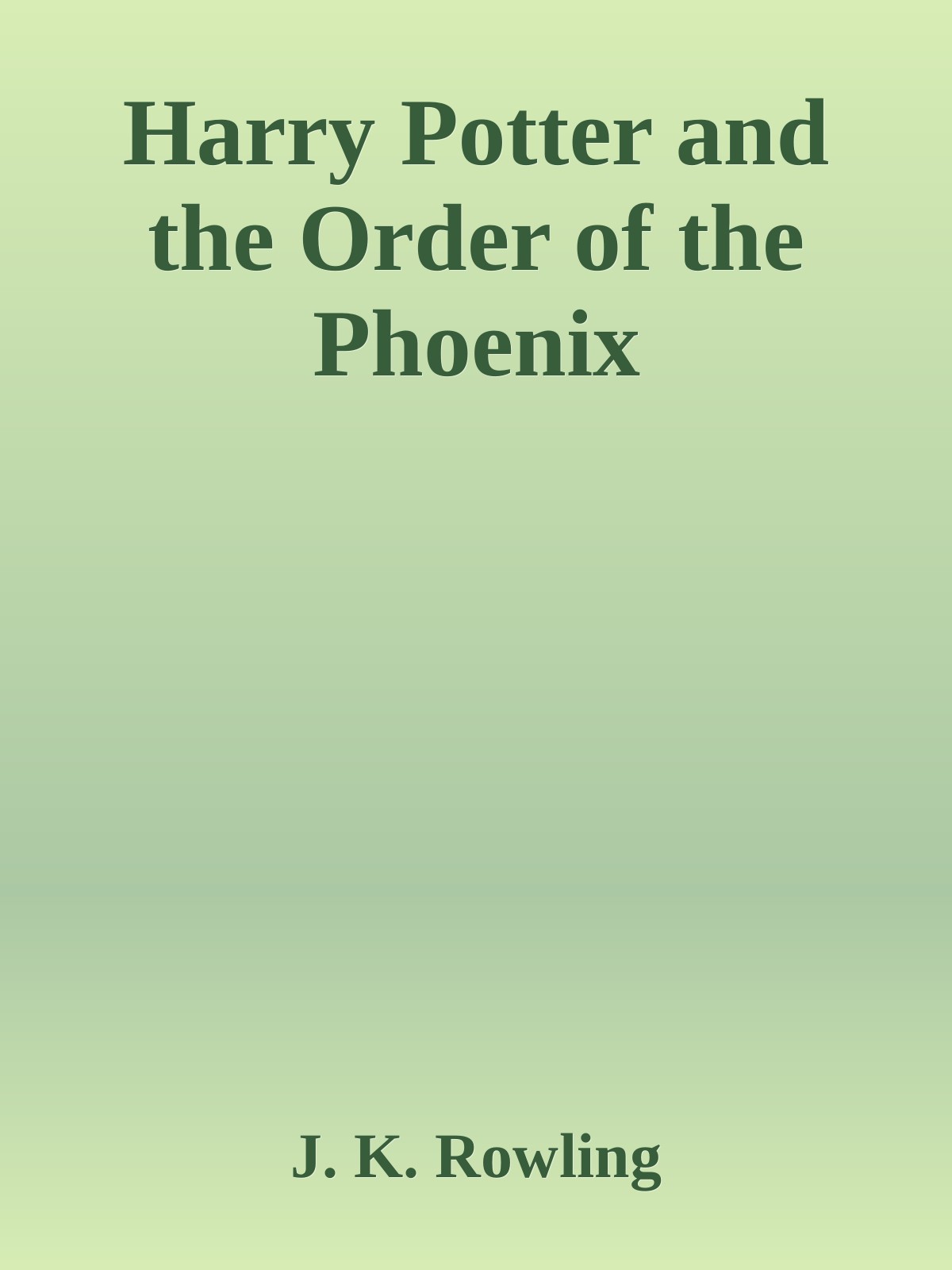 Bìa truyện Harry Potter and the Order of the Phoenix