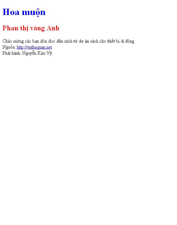Bìa truyện Hoa muộn