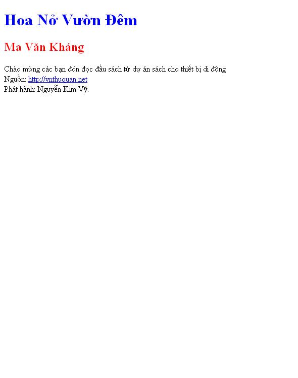 Bìa truyện Hoa Nở Vườn Đêm