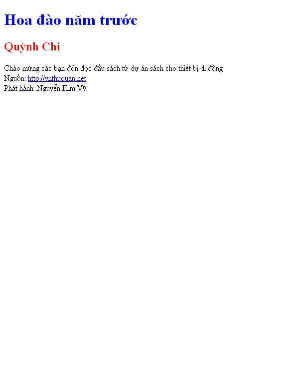 Bìa truyện Hoa đào năm trước