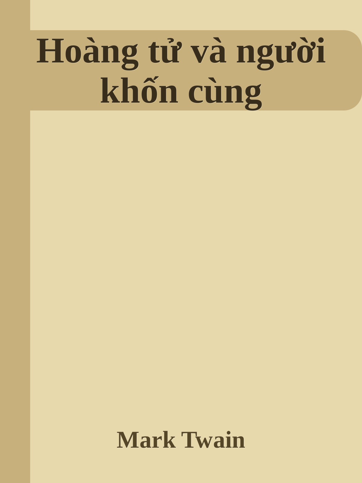 Bìa truyện Hoàng tử và người khốn cùng