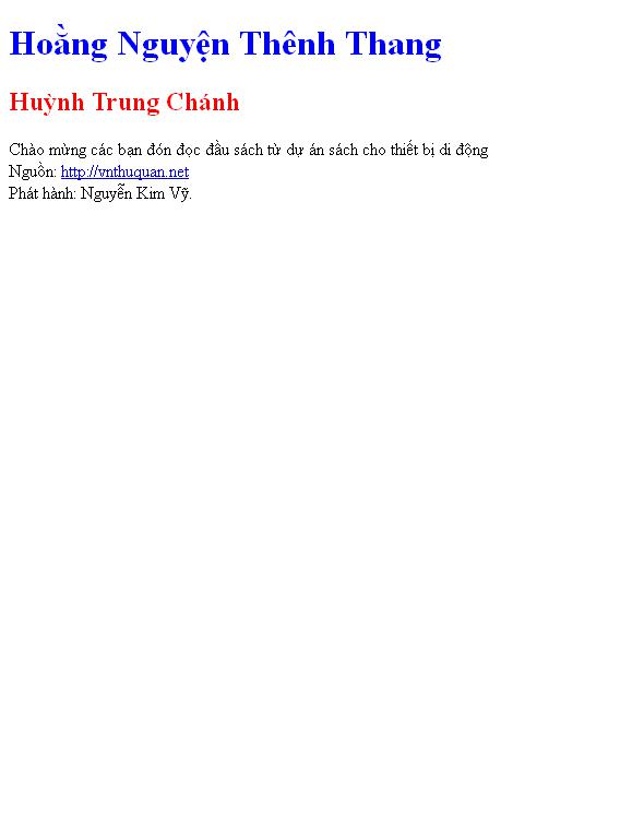 Bìa truyện Hoằng Nguyện Thênh Thang