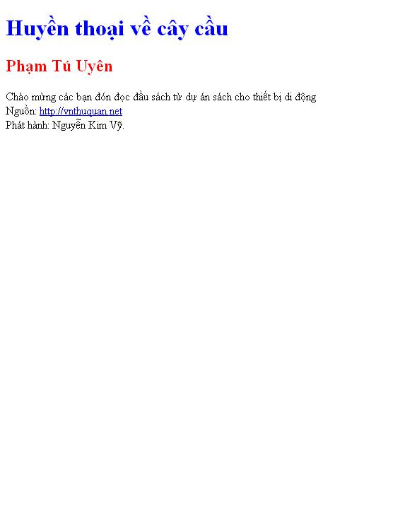 Bìa truyện Huyền thoại về cây cầu