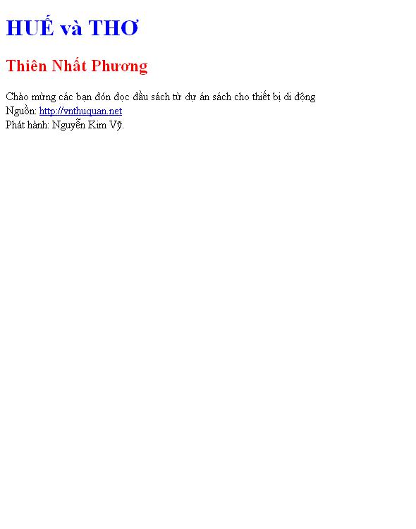Bìa truyện HUẾ và THƠ