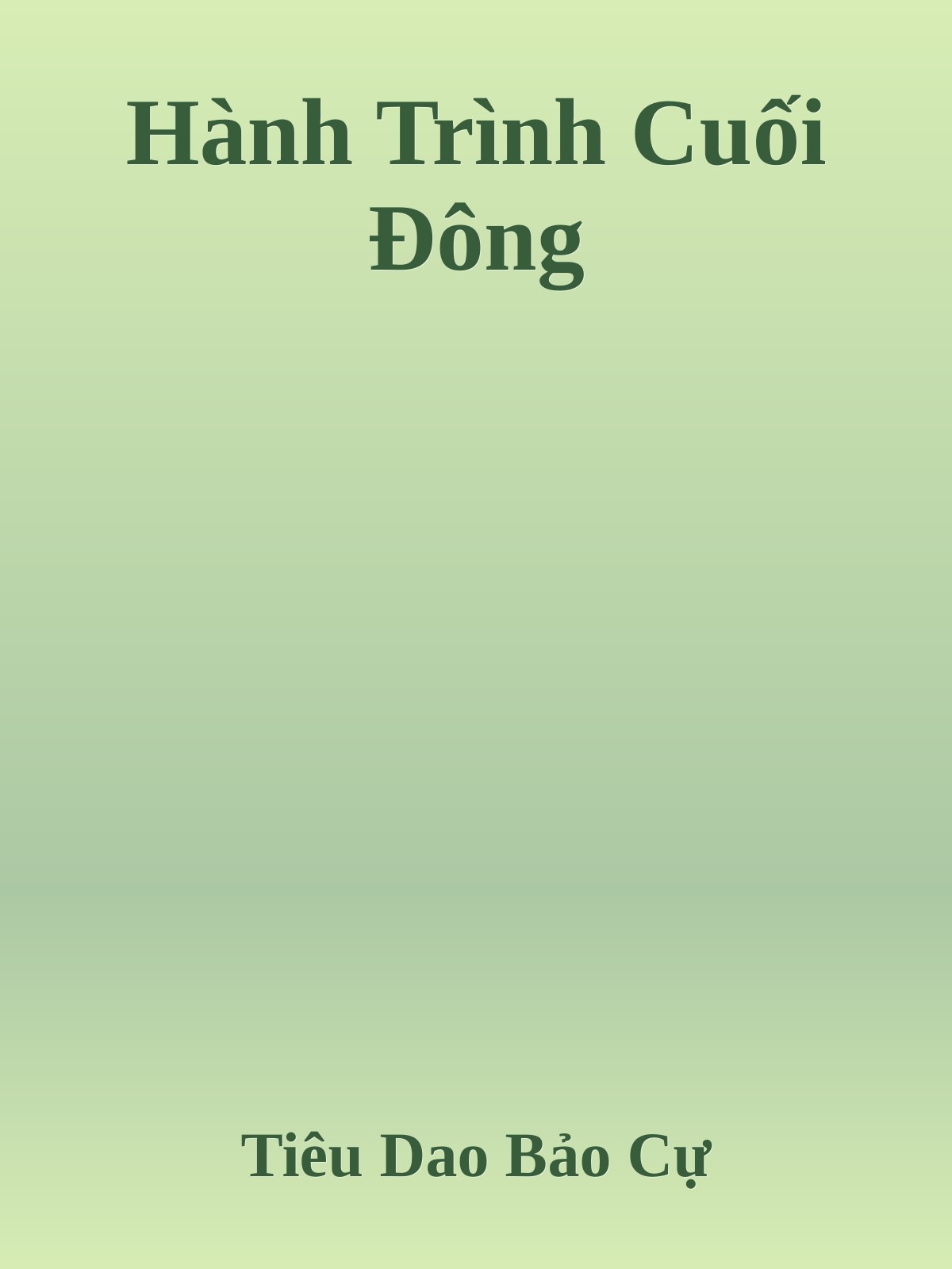Bìa truyện Hành Trình Cuối Đông