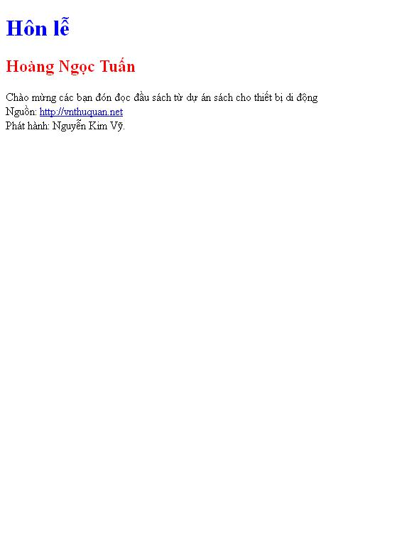 Bìa truyện Hôn lễ