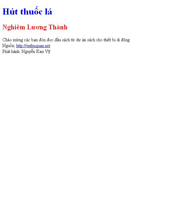 Bìa truyện Hút thuốc lá