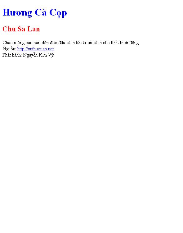 Bìa truyện Hương Cả Cọp