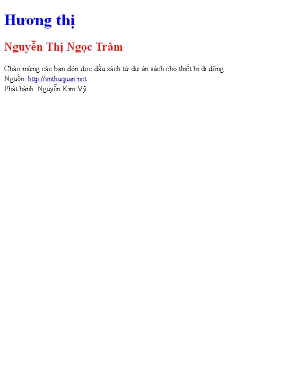 Bìa truyện Hương thị