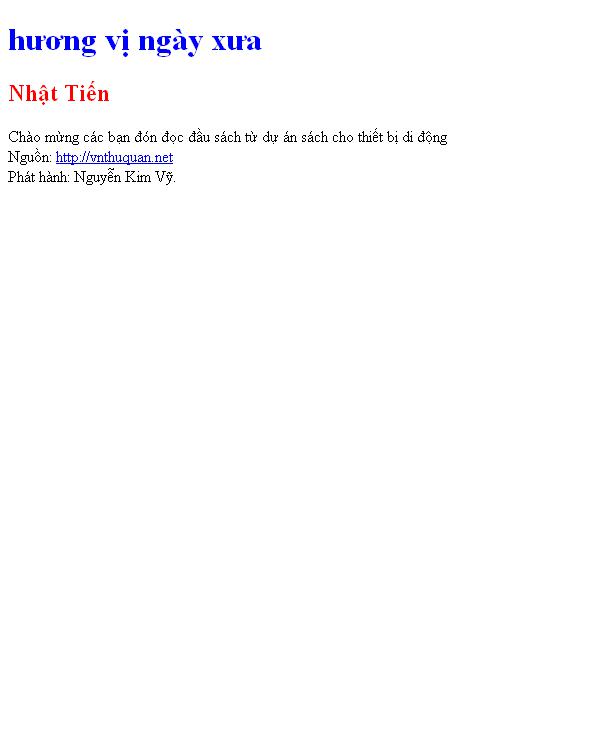 Bìa truyện hương vị ngày xưa