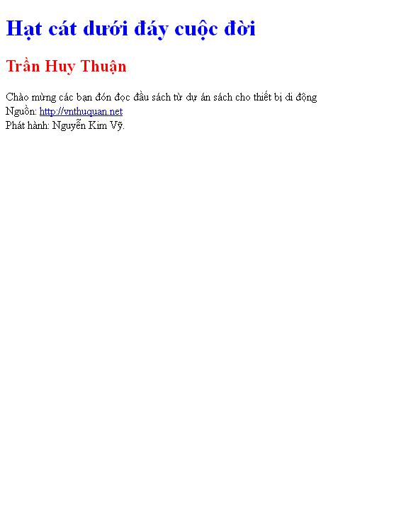 Bìa truyện Hạt cát dưới đáy cuộc đời