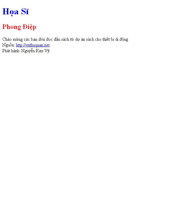 Bìa truyện Họa Sĩ