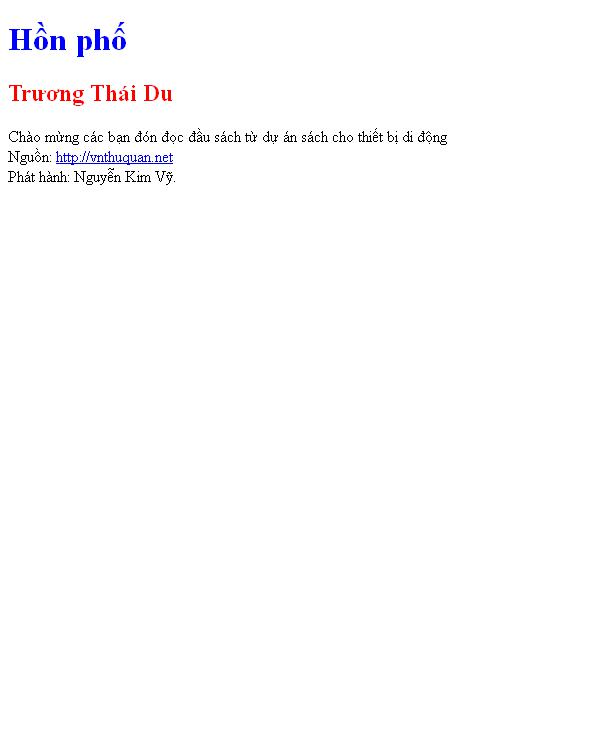 Bìa truyện Hồn phố
