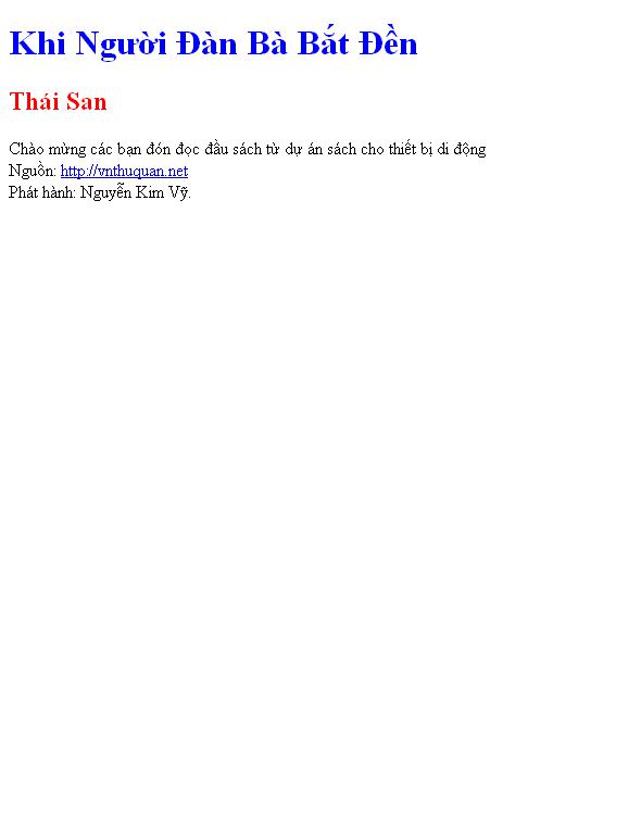 Bìa truyện Khi Người Đàn Bà Bắt Đền