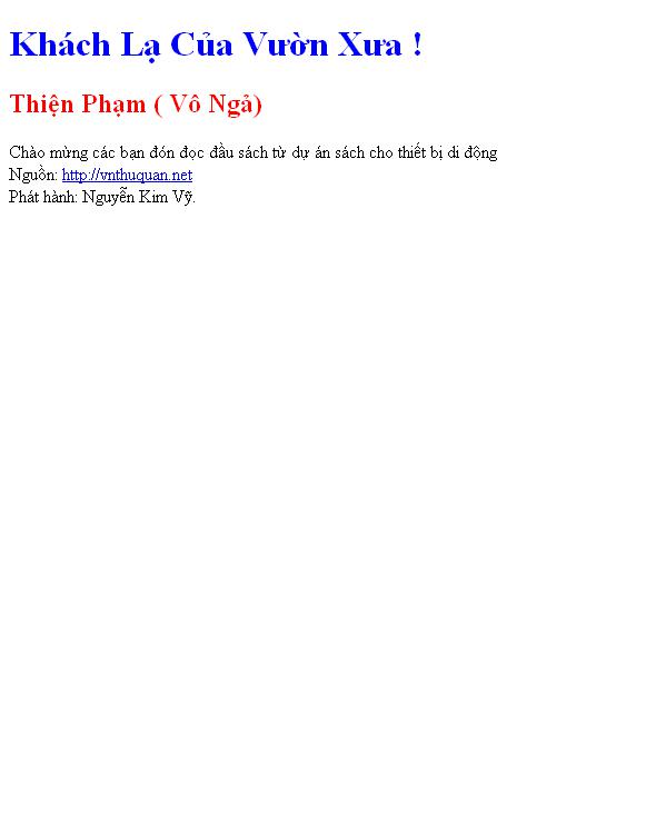 Bìa truyện Khách Lạ Của Vườn Xưa !