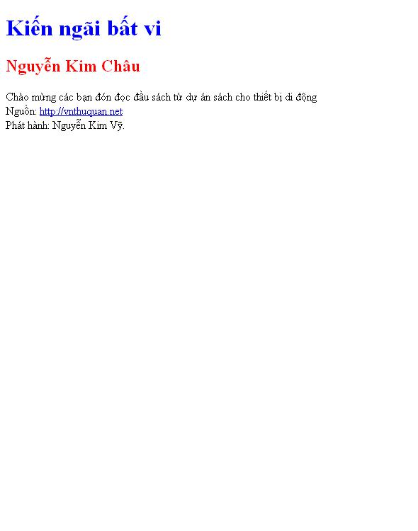 Bìa truyện Kiến ngãi bất vi