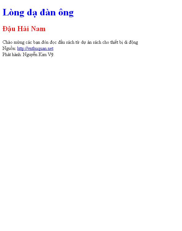 Bìa truyện Lòng dạ đàn ông