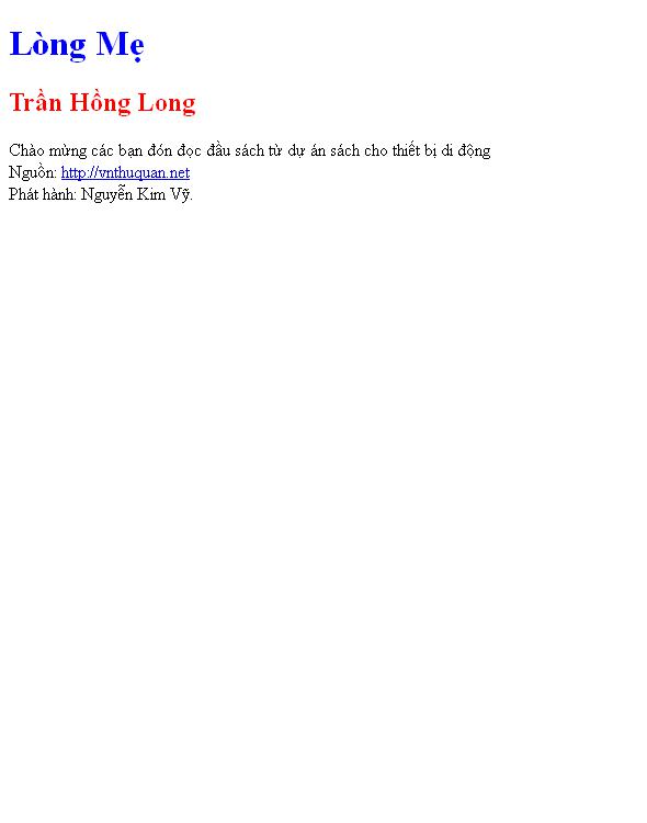 Bìa truyện Lòng Mẹ