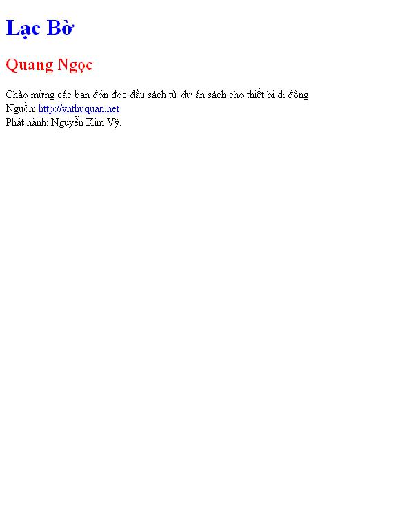 Bìa truyện Lạc Bờ