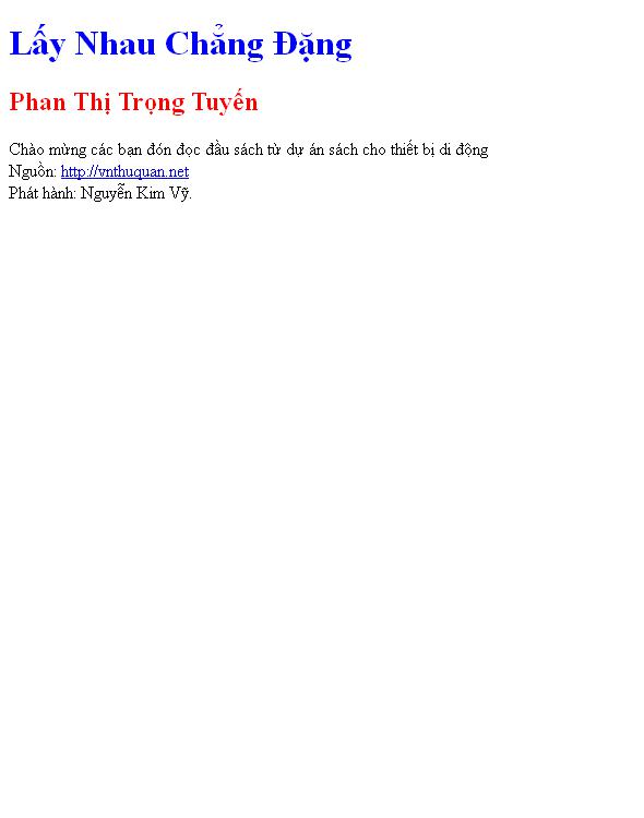 Bìa truyện Lấy Nhau Chẳng Đặng