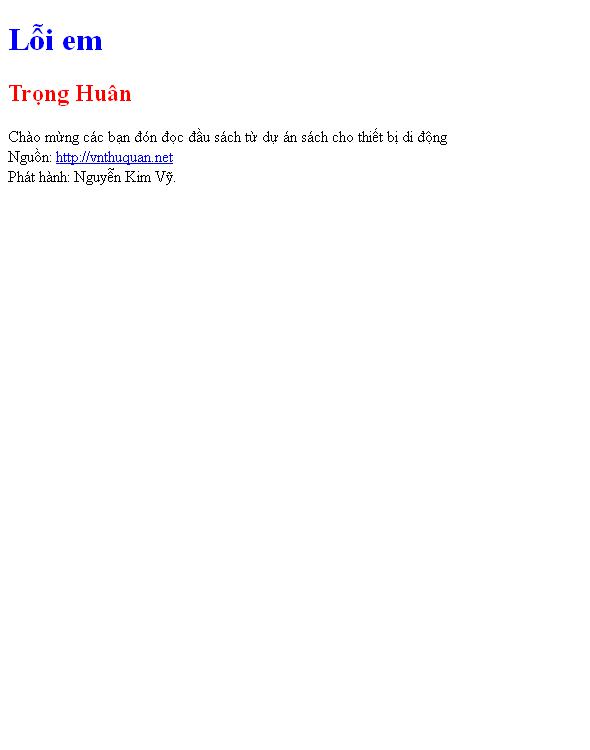 Bìa truyện Lỗi em