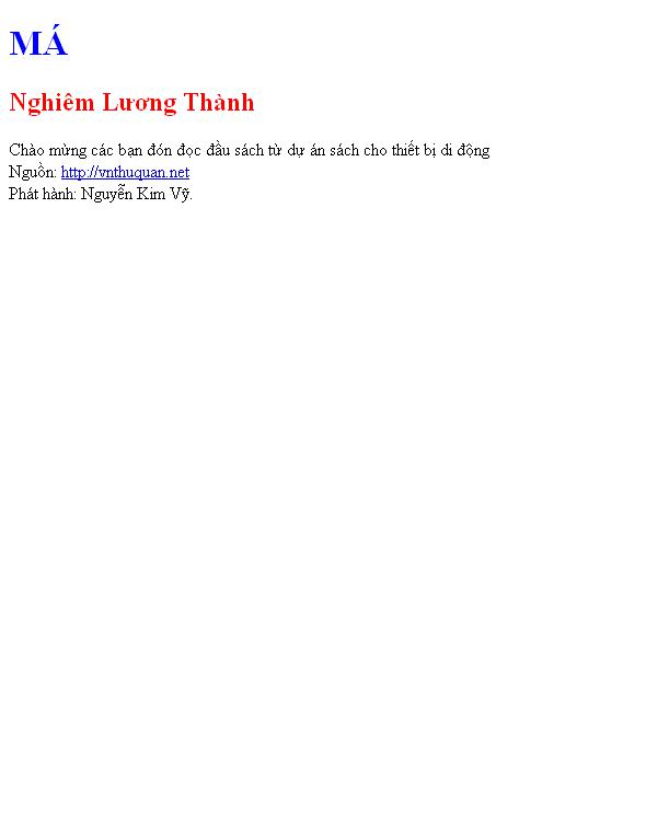 Bìa truyện MÁ