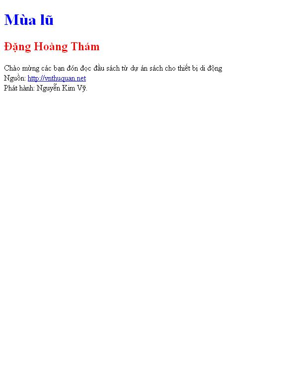 Bìa truyện Mùa lũ