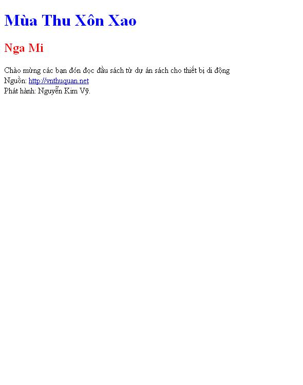 Bìa truyện Mùa Thu Xôn Xao