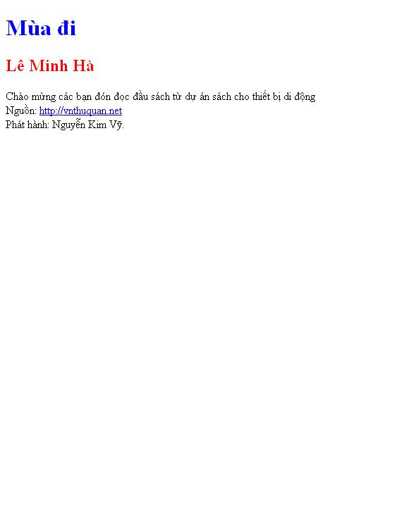 Bìa truyện Mùa đi