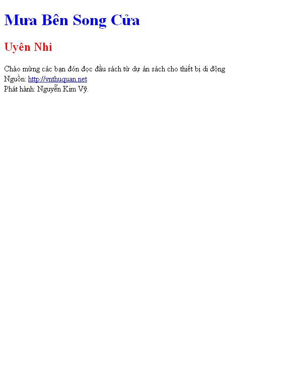 Bìa truyện Mưa Bên Song Cửa