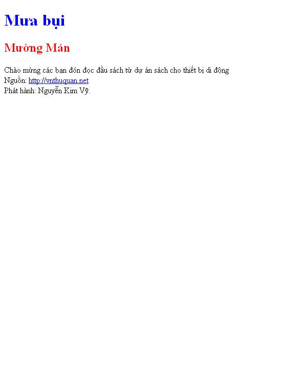 Bìa truyện Mưa bụi