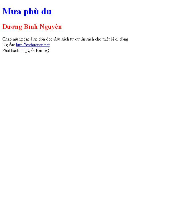 Bìa truyện Mưa phù du