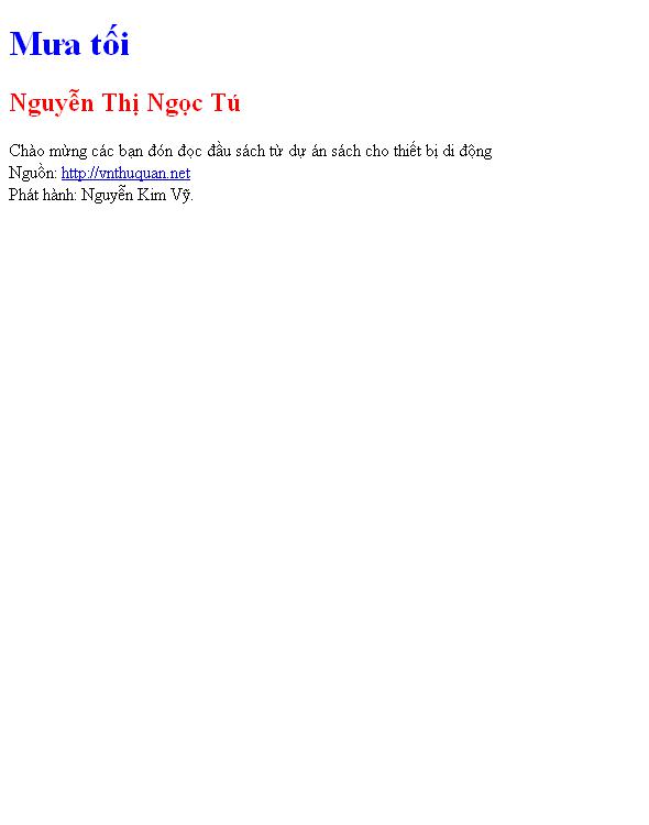 Bìa truyện Mưa tối