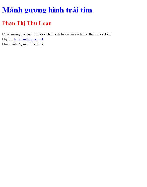 Bìa truyện Mảnh gương hình trái tim